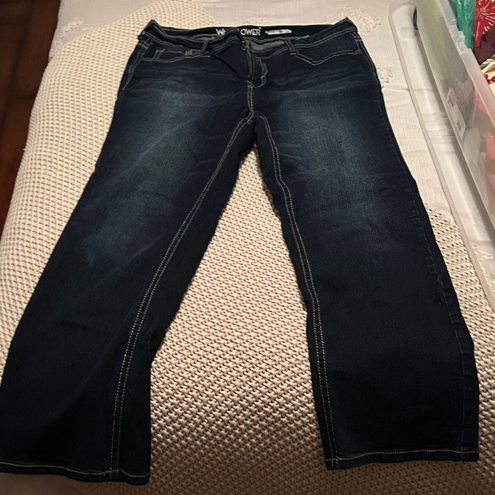 Wallflower Dark Indigo Flare Jeans